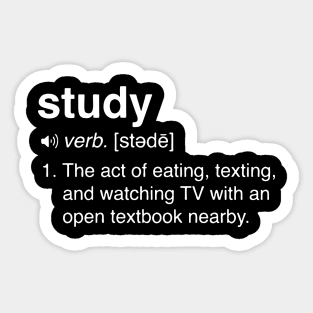 Study Verbs Sticker